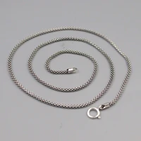 new fine pure s925 sterling silver chain men 1 8mm popcorn link necklace 16inch