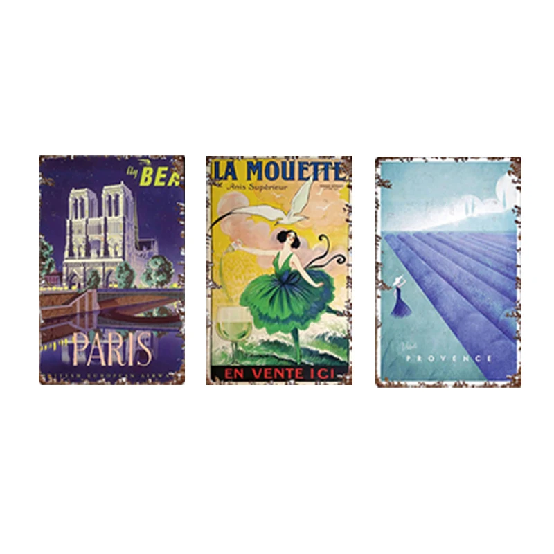 

Famous National Landscape Retro Metal Sign Family Bar Club Restaurant Fitness Place Wall Decoration Beauty Image 20x30cm