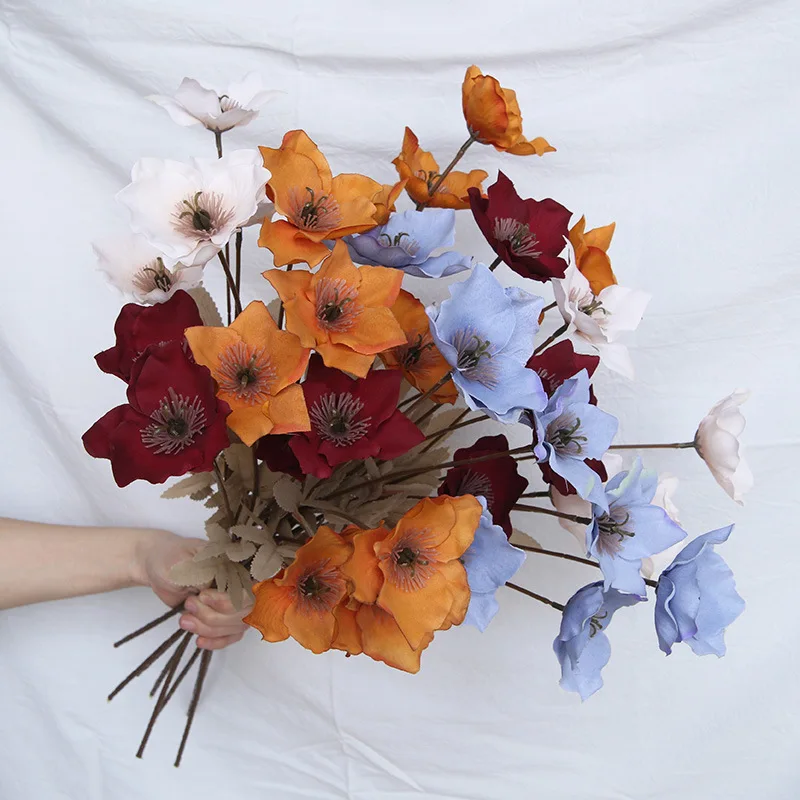

60cm 4 narcissus daffodils, wedding decoration, ceiling, road guide, props, artificial flowers