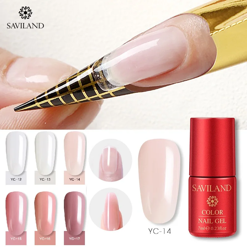 Акриловый удлиняющий полигель SAVILAND для наращивания ногтей быстрый строительный