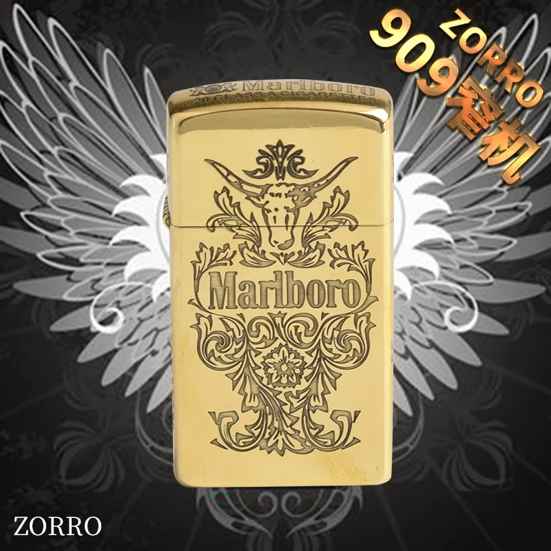 

Новинка, тонкая и узкая керосиновая Зажигалка Zorro из натуральной чистой меди, резной подарок для мужчин и женщин