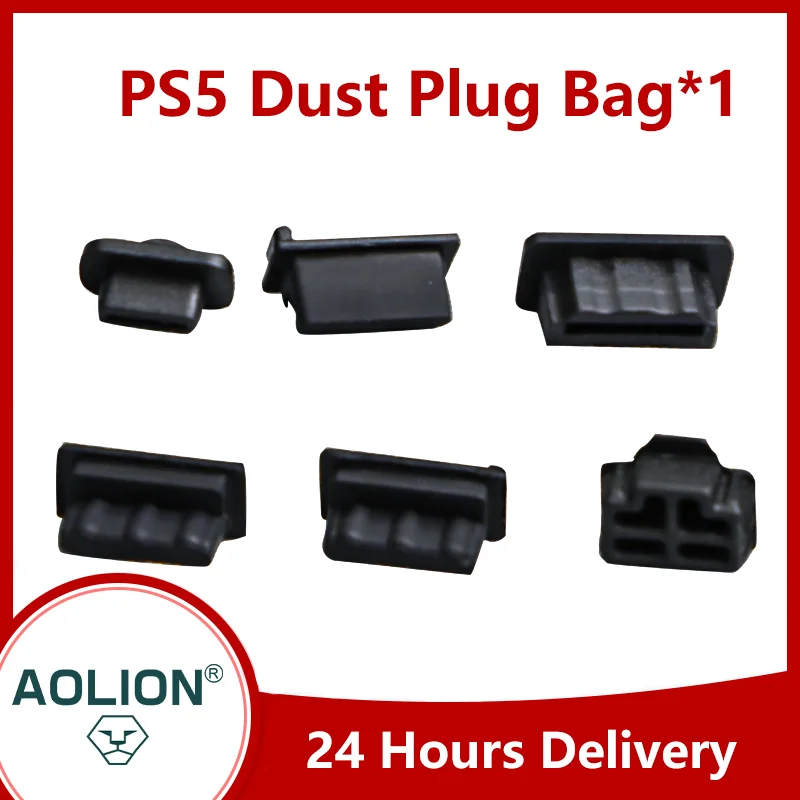 

Aolion 6pcs Dust Plug for PS5 Gaming Console Silicone Dust Proof Cover Stopper Dustproof Kits