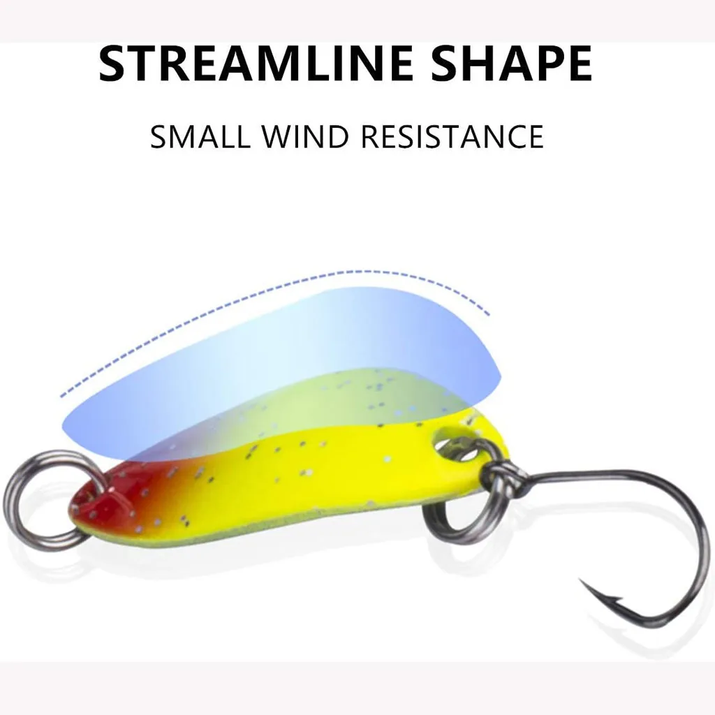 18 шт. приманка ЦВЕТАСТАЯ с одинарные крючки форель ложка комплект спин