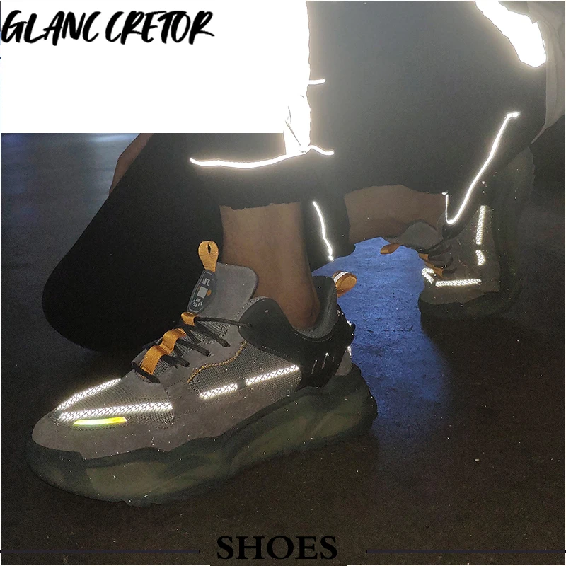 

2021 Spring New Fashion Chunky Sneakers for Men Retro Running Shoes Men's Casual Shoes 45 Plus Size Brand Design Men Shoes