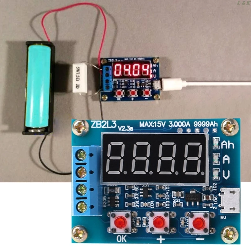 

ZB2L3 Li-ion Lithium Lead-acid Battery Capacity Meter Discharge Tester Analyzer