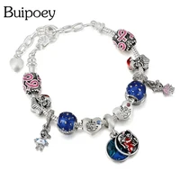 buipoey new cartoon animal pendant boy girl charm bracelets for women santa beaded snake chain bracelet xmas jewelry gifts