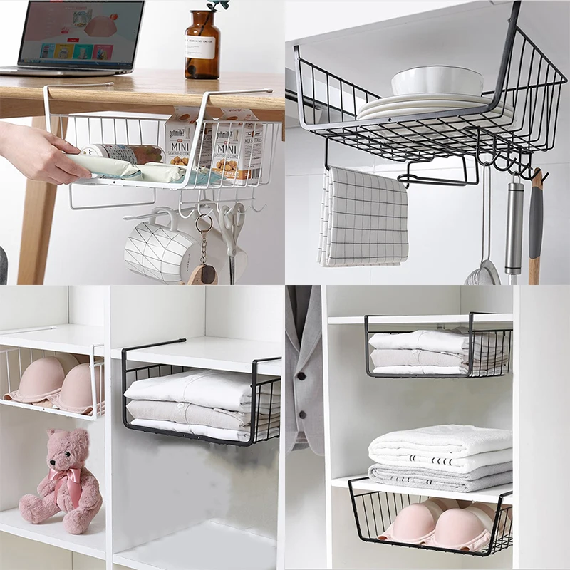 

Multifunction Home Wardrobe Cabinet Holder Hanging Rack Organizer Kitchen Shelf