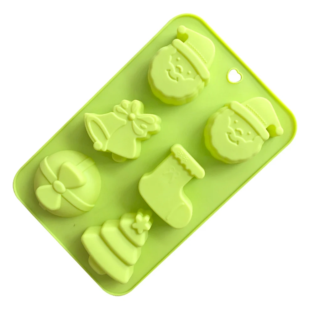 Рождественская силиконовая форма в форме Санта Клауса для помадки украшение