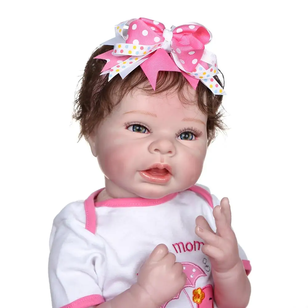 NPKDOLL 22 дюйма силиконовые куклы Reborn alive новорожденные младенцы Bebe Реалистичная