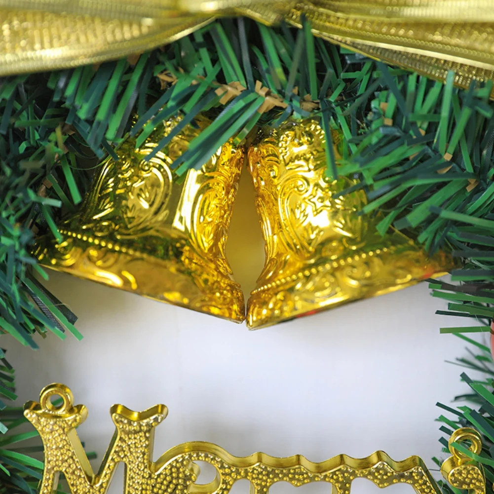 

30CM Garland Arrangement Christmas Ornament Christmas Wreath Decorative Wreath Bow Christmas Decoration