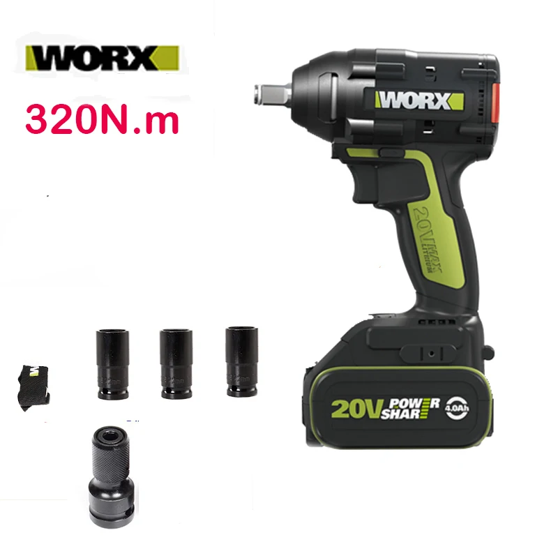 Гайковерт ударный WORX 20 в MAX литий-ионный бесколлекторный WU279 максимальный