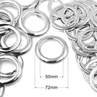 KALASO 1 комплект 50 мм из чистой латуни большого размера серебряные проушины с шайбой подходит кожа DIY ремесло обувь ремни кепки