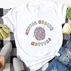 Женская футболка с цветным принтом из 100% хлопка, с круглым вырезом и коротким рукавом