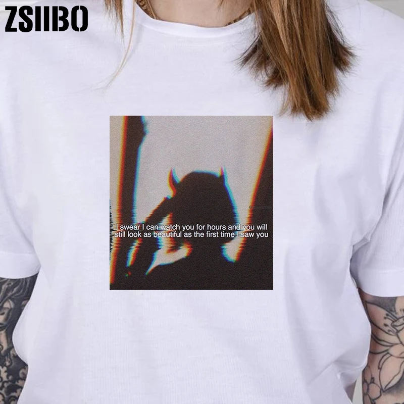 Женские рубашки с принтом женская футболка в стиле Харадзюку хип хоп женские