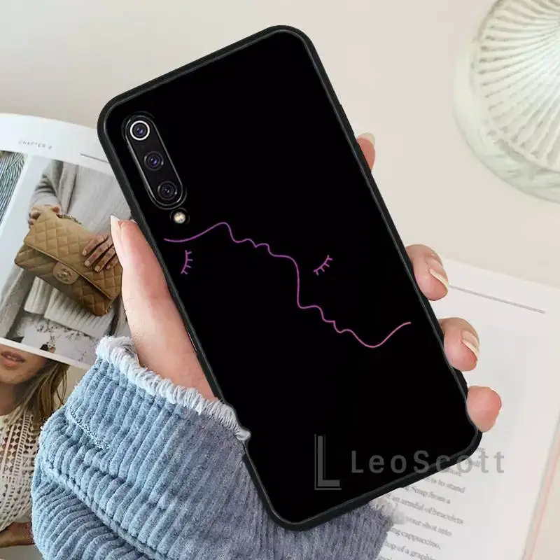 

Elegant Beauty Curved Line Phone Case For Xiaomi Redmi 7 9t 9se k20 mi8 max3 lite 9 note 8 9s 10 pro