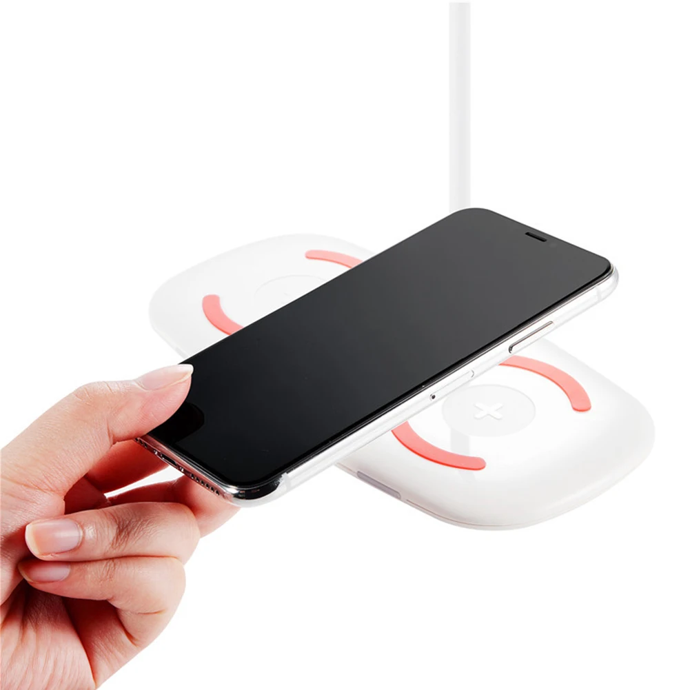 Светодиодная настольная лампа беспроводное зарядное устройство для iPhone XS MAX X XR 8