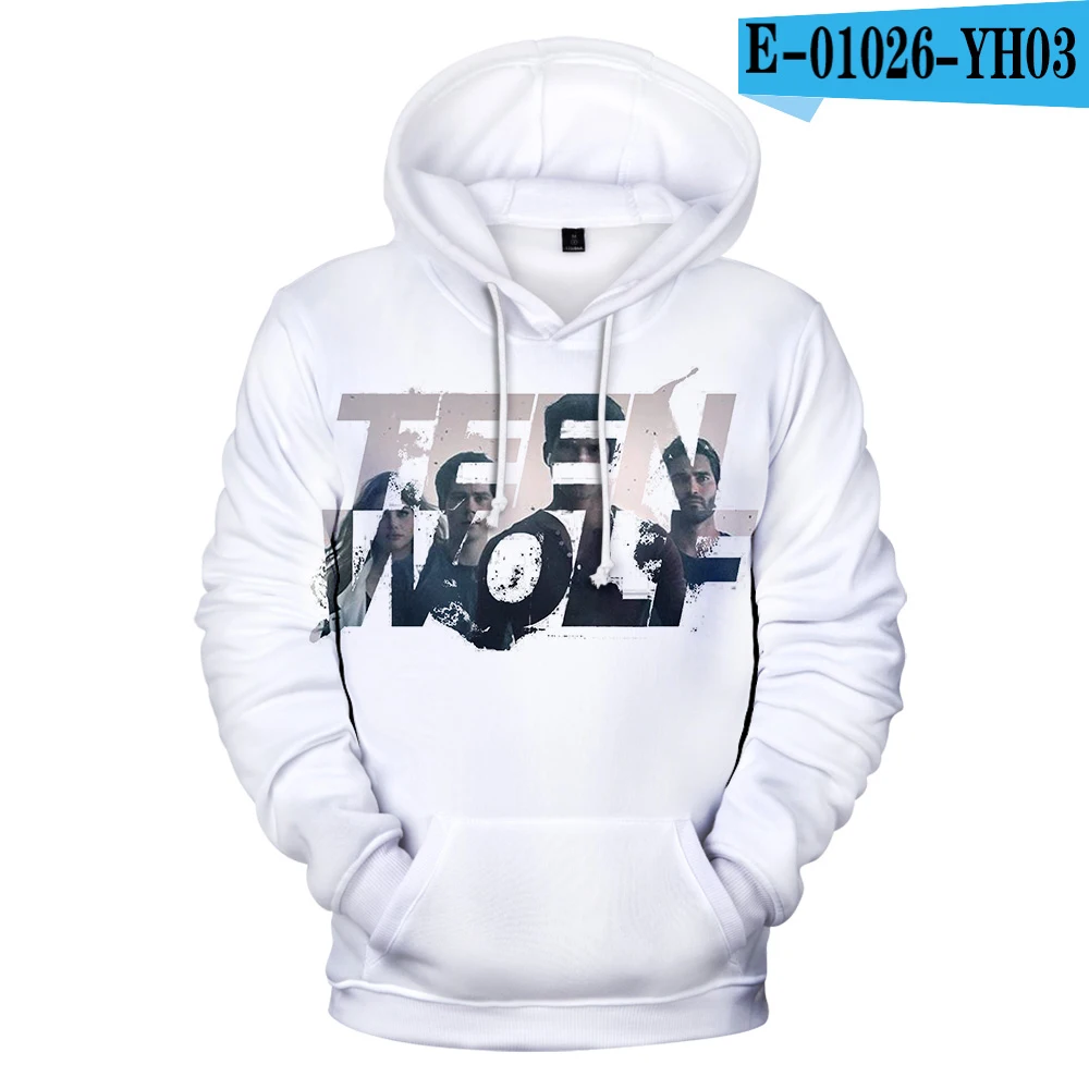 3D США ТВ серии Teen Wolf 3D толстовки мужчины/женщины новое поступление белый Уличная пара пальто Высококачественная Толстовка Толстовки - Цвет: 3D