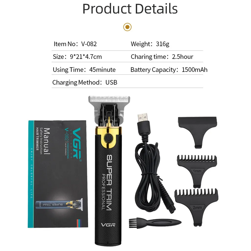 Машинка для стрижки волос VGR в стиле ретро |