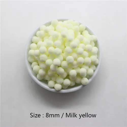 C 10 milk white 2000 шт, 8 мм, много вариантов, помпоны, мягкие помпоны, меховые шарики, сделай сам, для дома, сада, свадьбы, украшения, цветы, венки, одежда - Цвет: C 10 milk white