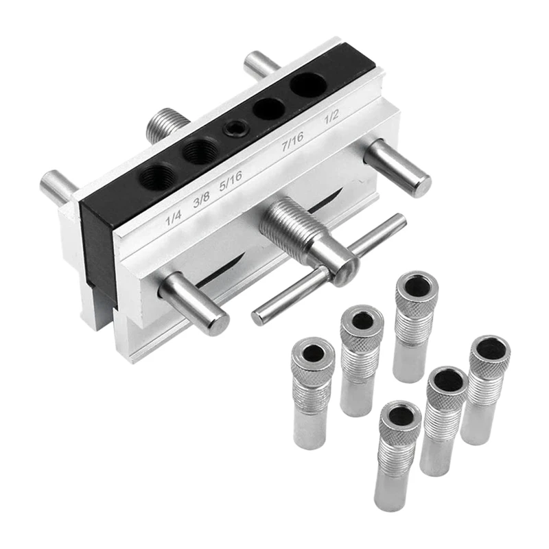 

Self Centering Dowel Jig Professional Wide Capacity Wood Dowel Hole Drilling Guide Woodworking Positioner Locator
