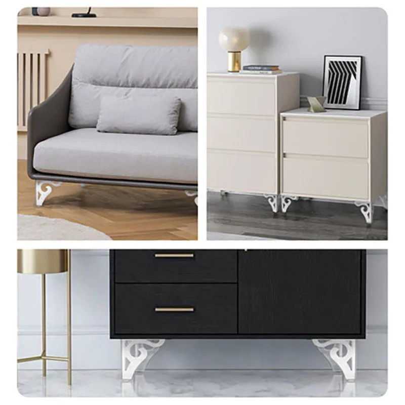 4 шт. Золотые/черные/Серебряные железные полые ножки для дивана стойка шкафа