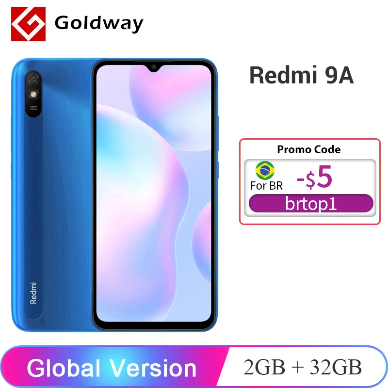 Смартфон Xiaomi Redmi 9A 2 + 32 ГБ 8 ядер 13 МП 6 53 дюйма HD 5000 мАч|Смартфоны| |