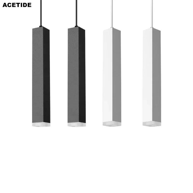 

Dimmable 10W Acrylic Pendant Led light Long Tube Kitchen Lsland Dining Room Lights Fixtures Square Pipe Hanging for Home Decor