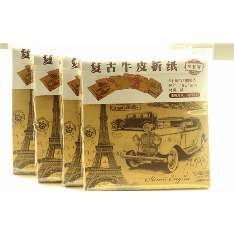 Многофункциональная винтажная двухсторонняя крафт-бумага 15*15 см декоративная