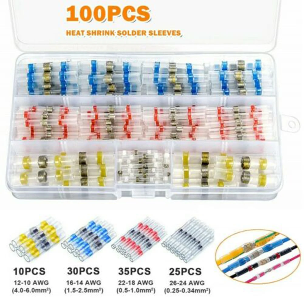 

Wire Solder Sleeves Terminals Connectors Kit Durable Practical Spare part