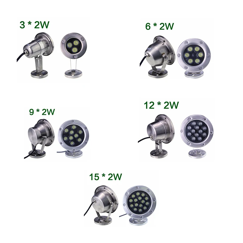 Подводный светодиодный светильник для аквариума IP68 CREE RGB Точечный 12 В