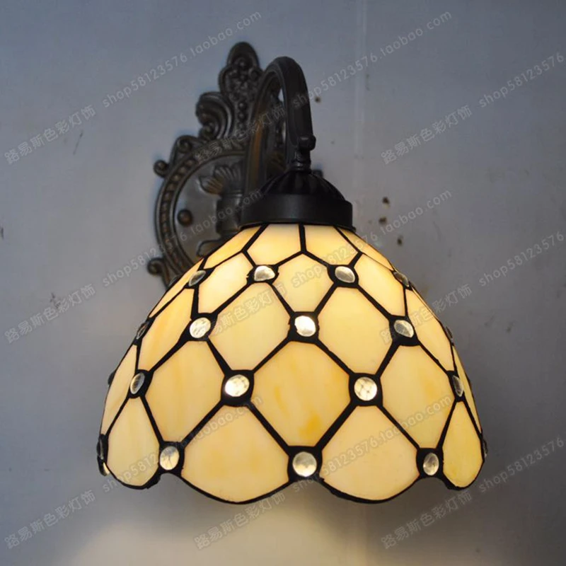 Европейский классический настенный светильник из стеклянных бусин