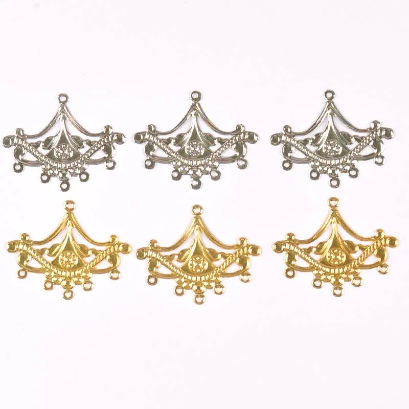 10 шт. золотые и серебряные филигранные оболочки соединители для цветов