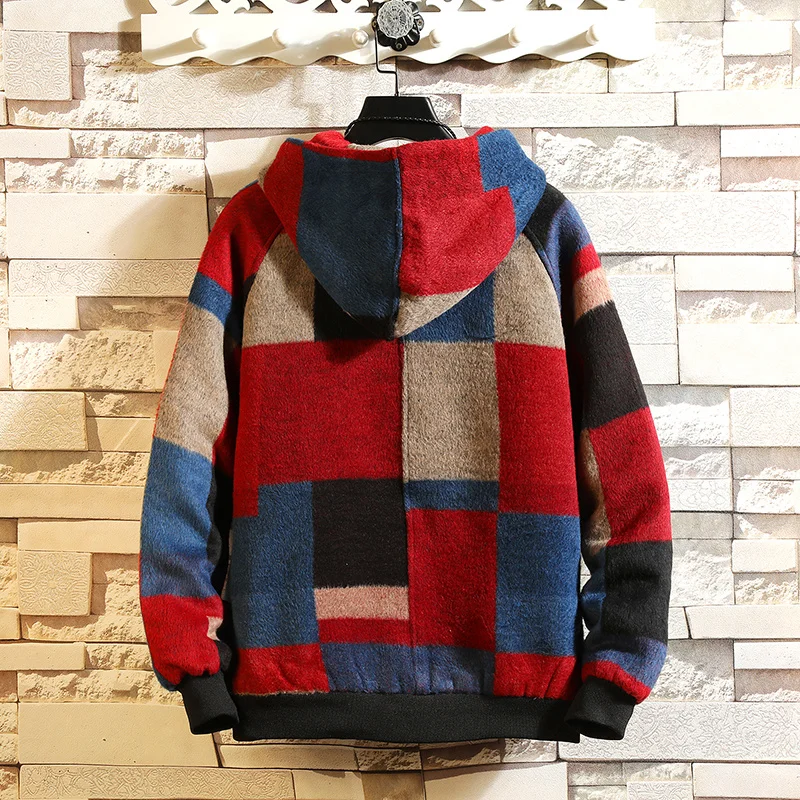 Liketkit осенние мужские клетчатые куртки 2019 корейские винтажные шерстяные пальто