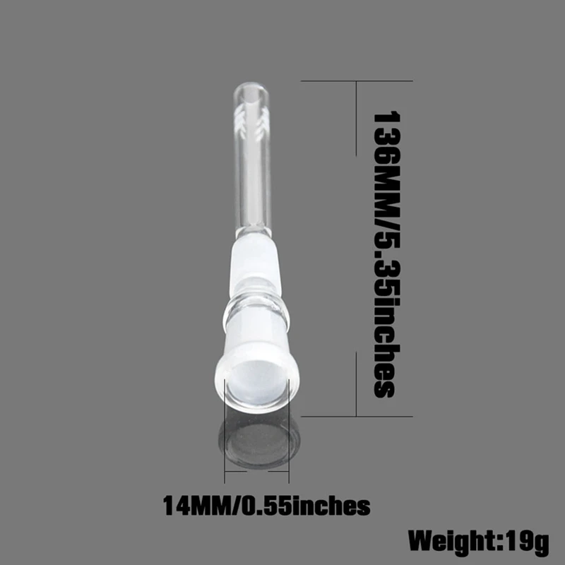 136 мм мини-диффузор со стеклянным пузырьком Мужской и Женский переходник пуховым