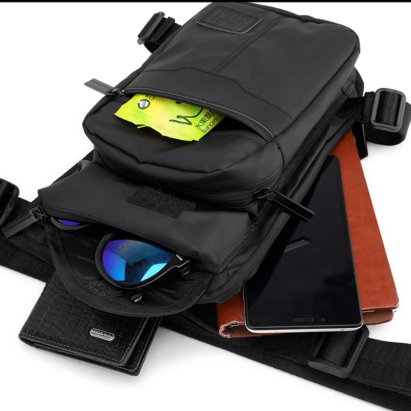 

High Quality Men Nylon Bag Motorcycle Riding Drop Leg Bag Casual Shoulder Cross Body Thigh Male Hip Belt Fanny Pack Waist Bags