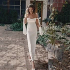 Простое свадебное платье-футляр, свадебные платья с открытыми плечами и бретельками, платье для невесты с сердечком, Саудовский, арабский стиль