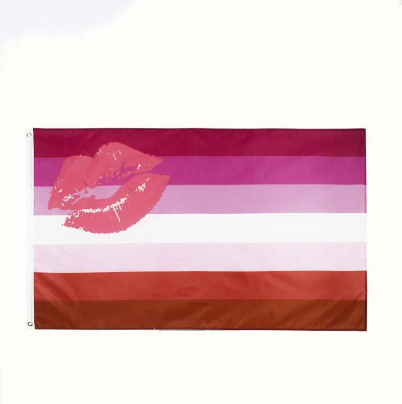 

Rainbow Flag 150X90CM Banner 100D Polyester grommets lgbt Gay rainbow Progress Pride flag