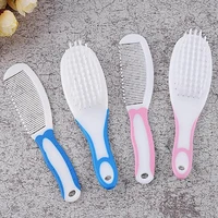 hot 2pcsset baby hairbrush comb portable newborn infant toddlers soft hair brush head massager set baby kids hair care supplies