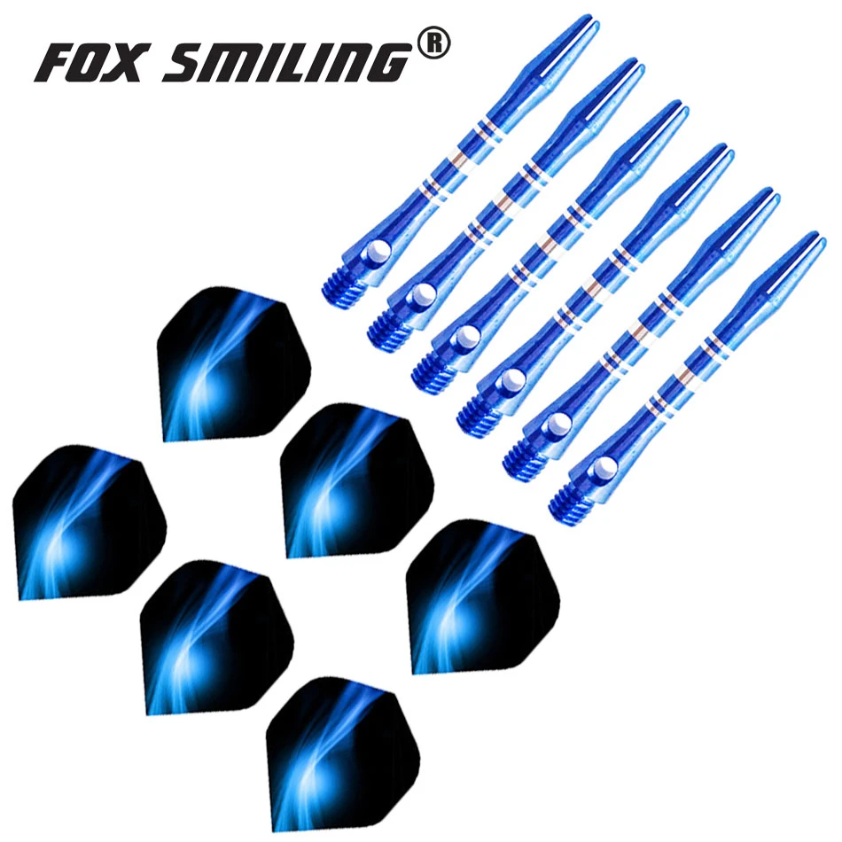 Лисицы Smiling 41 мм алюминиевый дротик валы и дартс набор для полетов Dardos перо листья