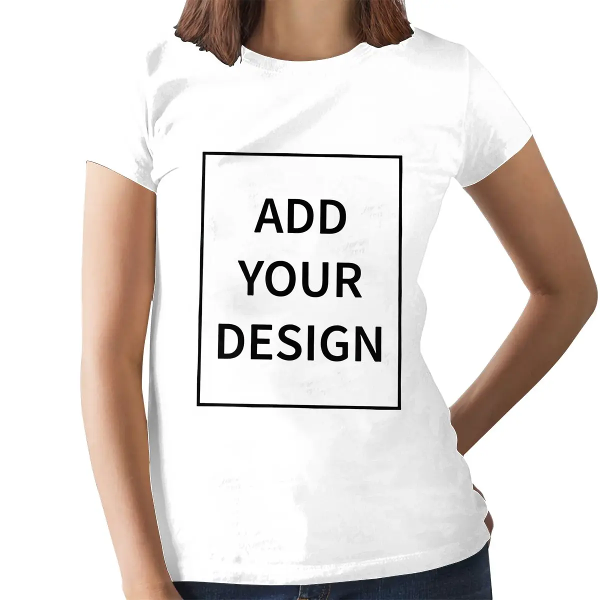 Дизайнерская футболка на заказ черная женская с принтом простая Женская из 100