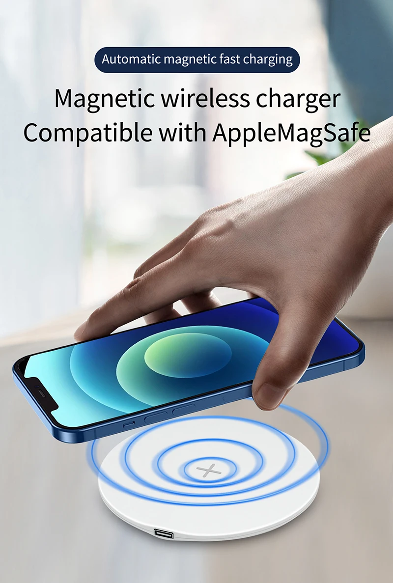 

15W Original Magnetic Wireless Charger Fast Charger Adapter USB Type-C PD Magsafing for iPhone 12 Pro Max Mini