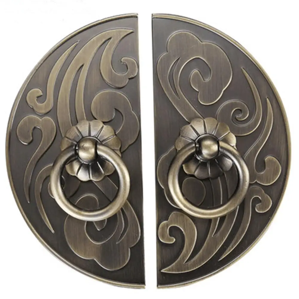 Vintage Chinese Handle Semi-circular Pull-up Wardrobe Door Ming and Qing Style Open Zinc Alloy Antique Single Hole | Обустройство