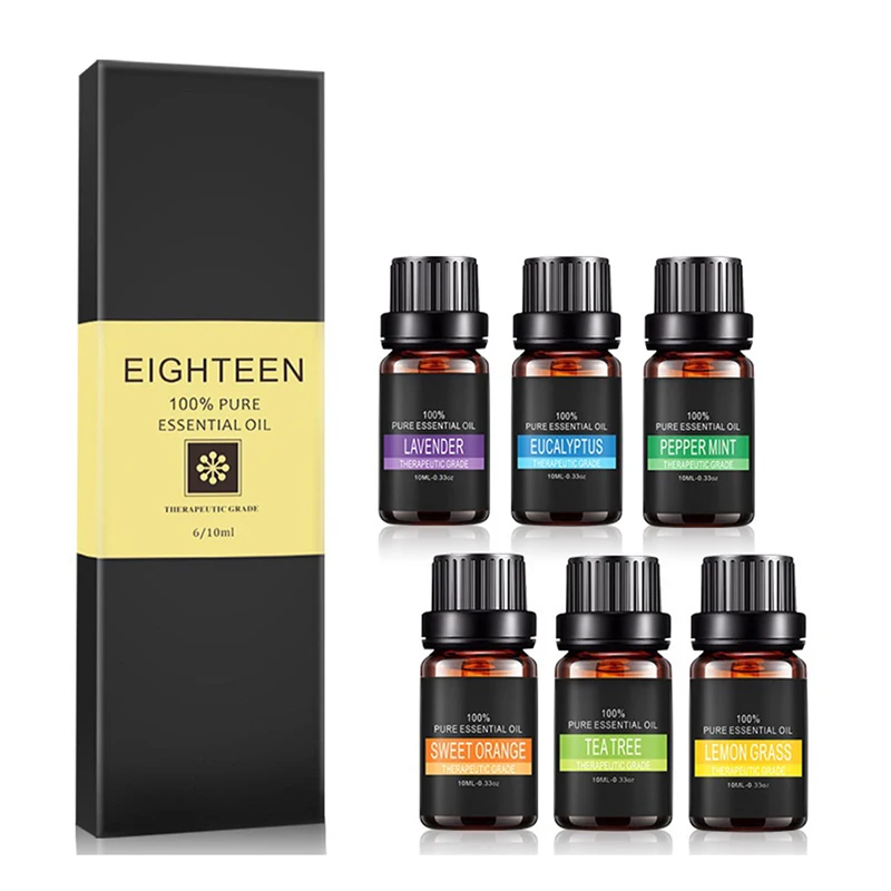 

6/8Pcs Pure Essential Oils Natural Plant Aroma Essential Oil Diffuser Eucalyptus