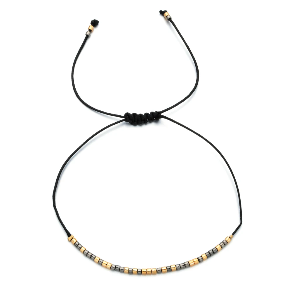 Богемные женские браслеты и браслеты с кристаллами, Плетеный Регулируемый браслет-цепочка, ювелирные изделия, вечерние браслеты, подарок - Окраска металла: B1685 I