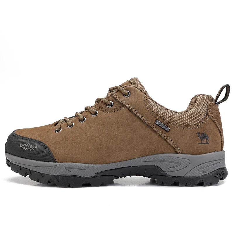 Goldencamel Men Shoes Genuine Leather Hiking Shoes Outdoor Sneaker Waterproof Man Trekking Sports Anti-Slip Travel Cowhide Shoes