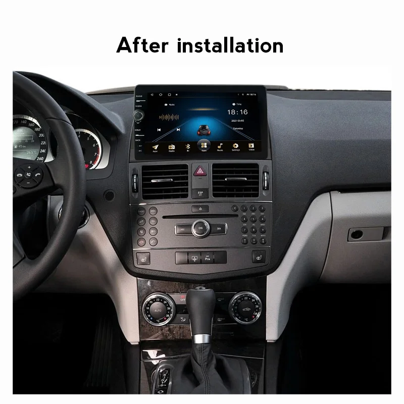 

Android 10,0 автомобильный радиоприемник 8 ядер IPS для Mercedes Benz C Class 3 W204 S204 2006 2007 2008-2011 имеют BT мультимедийный плеер GPS WiFi