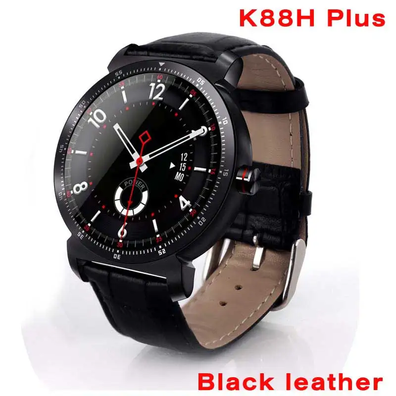 Leather Black Greentiger K88H плюс Bluetooth Смарт-часы мужские монитор сердечного ритма фитнес-трекер IP67 водонепроницаемые спортивные Смарт-часы Android IOS - Цвет: Leather Black