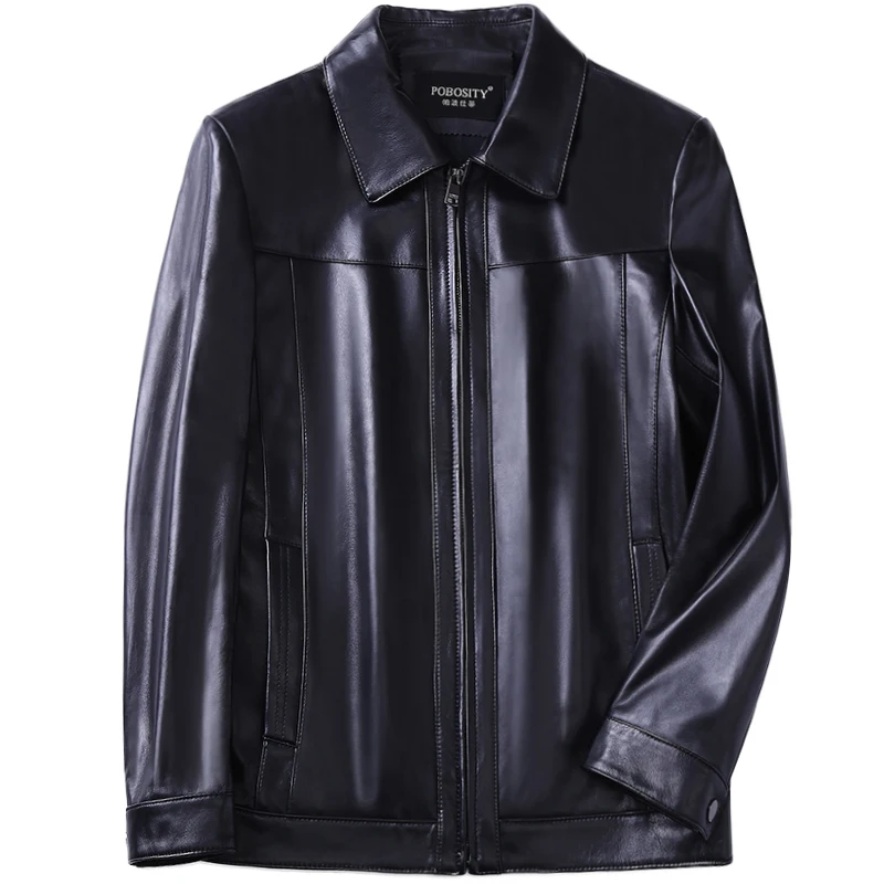 

Jacket Men Leather Jacket Genuine Leather Men Short Spring Autumn Mens Sheepskin Coat Slim Men Leather Jackets and Coats