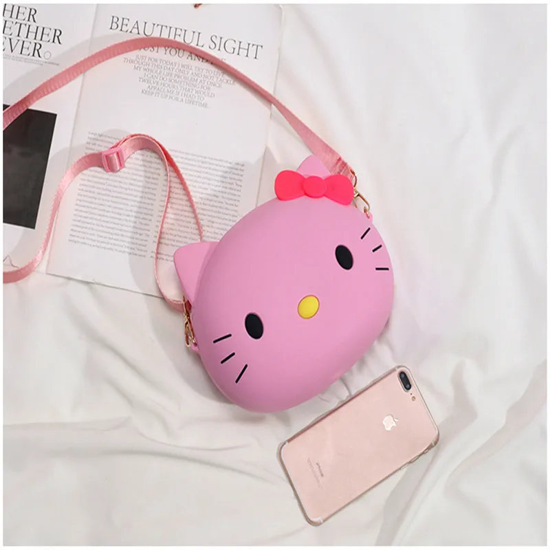 Мультфильм цепочка для кота сумки девочек в виде милого героя аниме кошка сумка