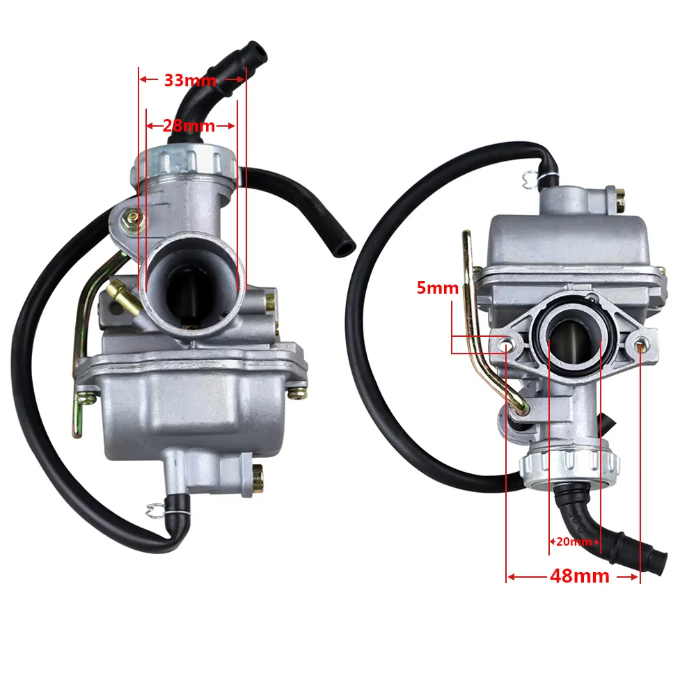 FLYPIG PZ20 Carburetor for 50cc 70cc 90cc 110cc 125cc 135 ATV Quad Go Kart Sunl Taotao Honda CRF50F XL75 CRF80F XR50R | Автомобили и